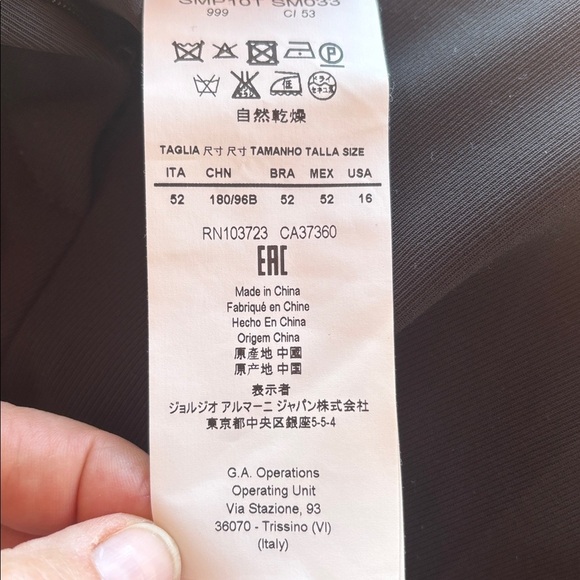 Armani Collezioni Classic women’s  Black cuffed dress pants 16 - Picture 8 of 9